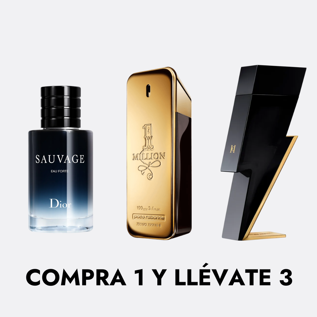 3x1 en Perfumes - Sauvage Dior + One Million Paco Rabanne + Bad Boy